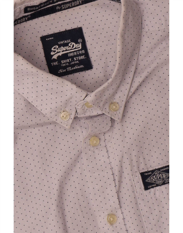 Superdry Chemise Homme Medium White Spotted Cotton