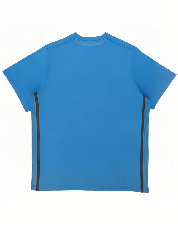 Nike Hommes Dri Fit T-Shirt Top 2XL Bleu Géométrique Polyester