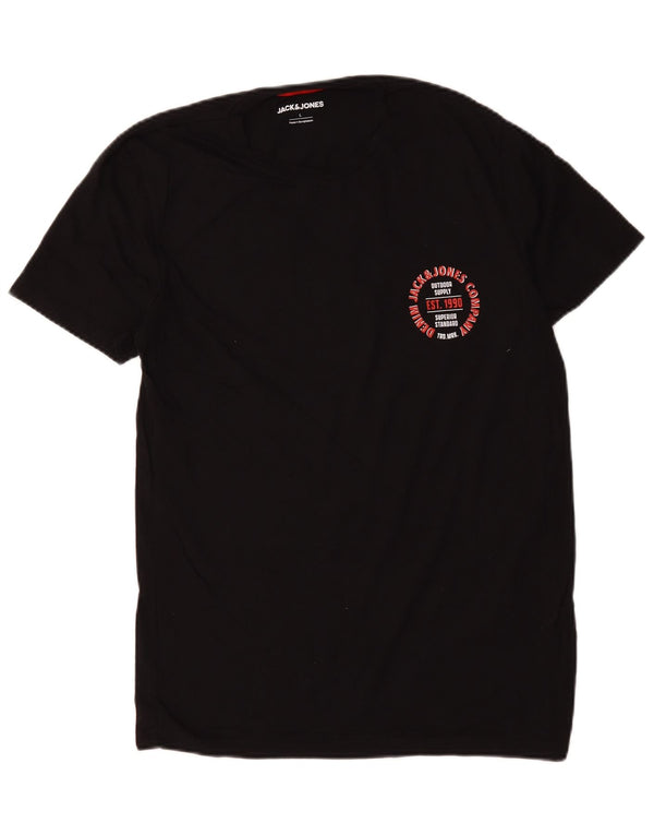 Jack & Jones T-Shirt Graphique Homme Grand Noir Coton