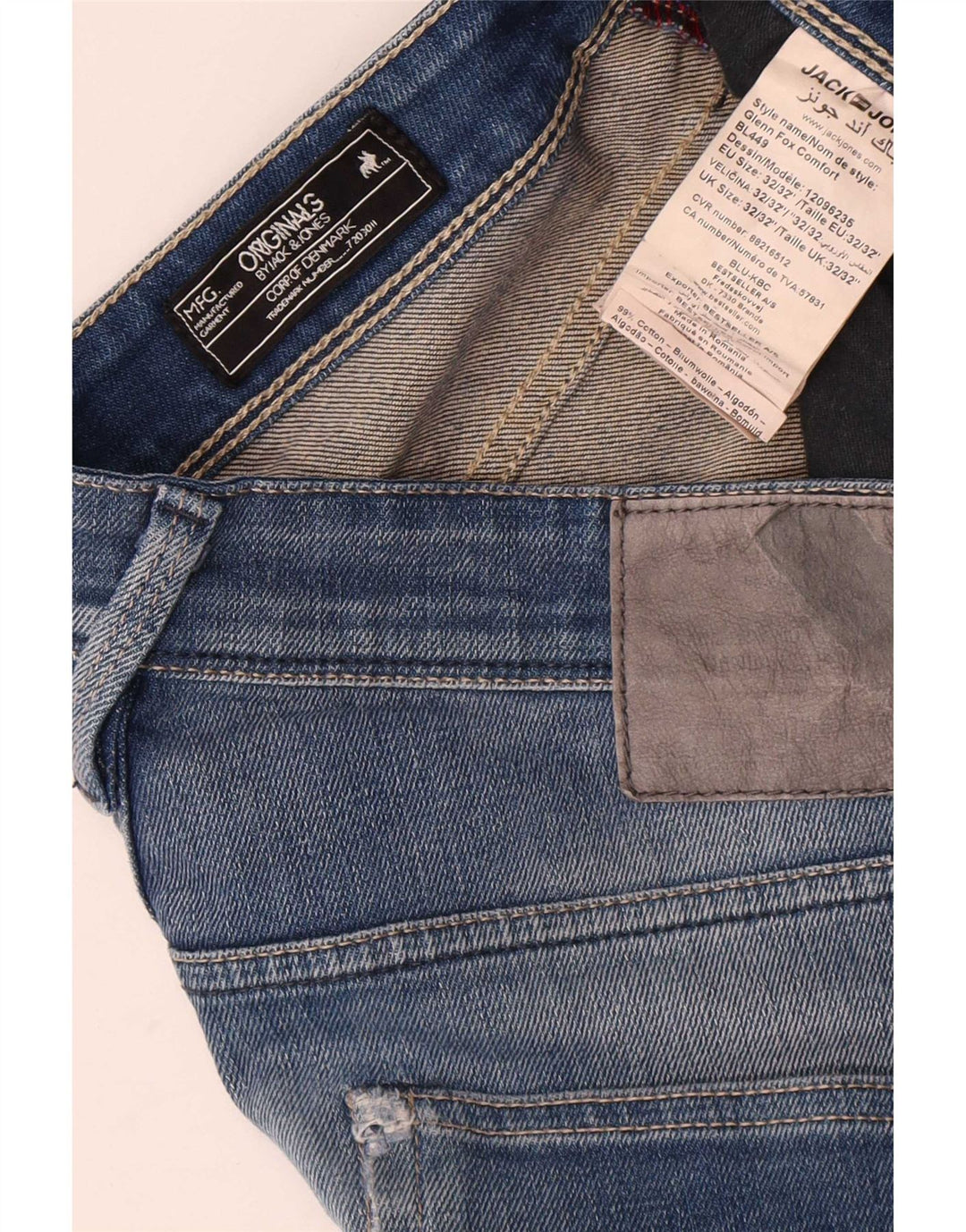 Jack & Jones Jean Slim Homme W32 L32 Bleu Coton