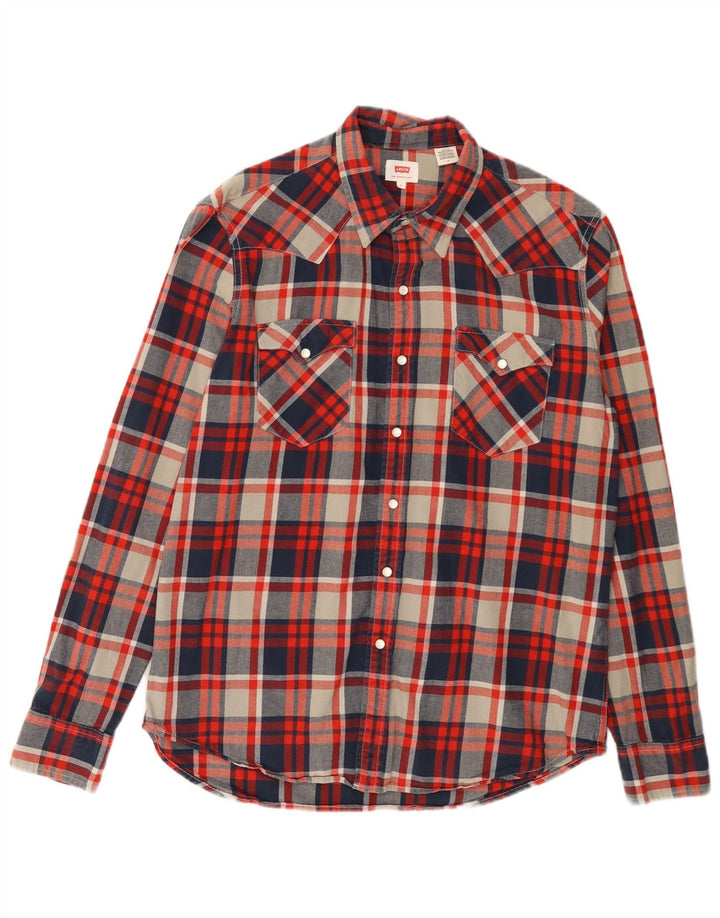 LEVI'S Chemise Flanelle Homme Grand Carreau Rouge Coton