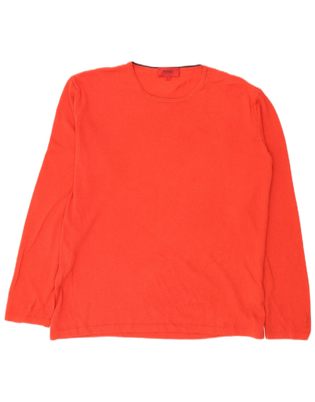 Hugo Boss Pull ras du cou pour homme en coton rouge Large