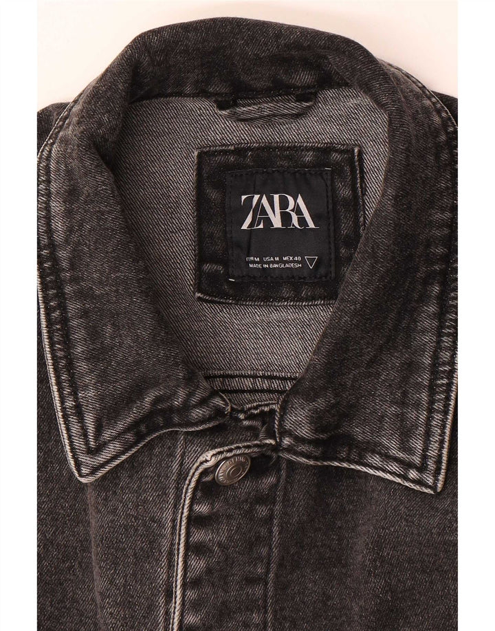 Zara Veste en jean pour homme UK 38 Gris moyen