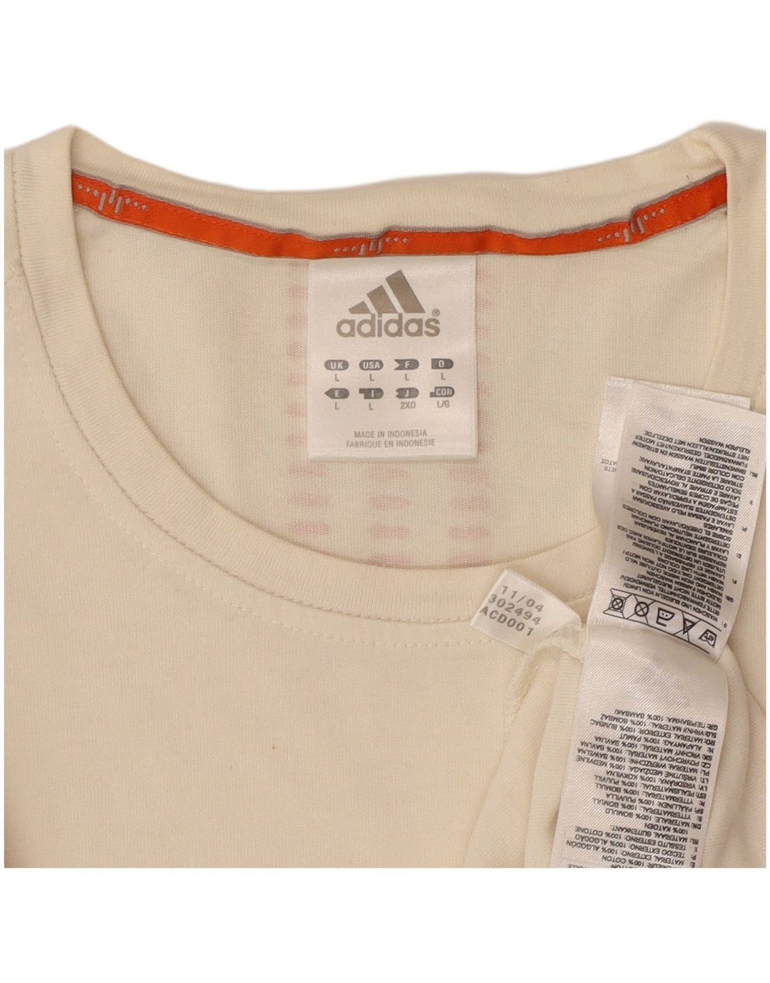 ADIDAS T-shirt graphique pour homme en coton blanc cassé