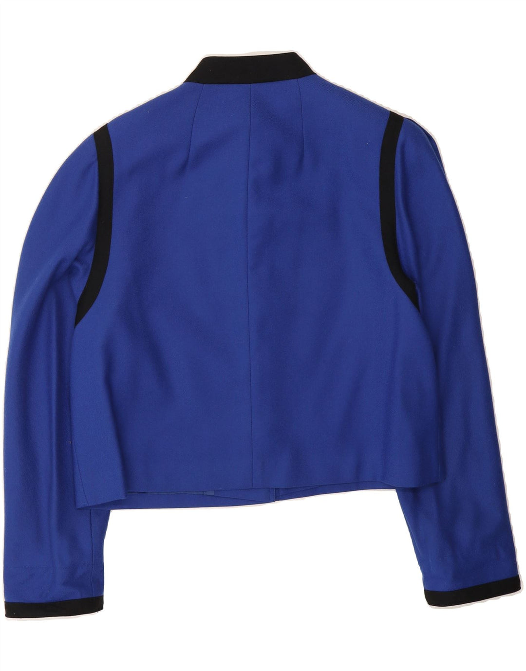VINTAGE Womens Blazer Jacket UK 14 Medium Blue Viscose Vintage Vintage and Second-Hand Vintage from Messina Hembry 