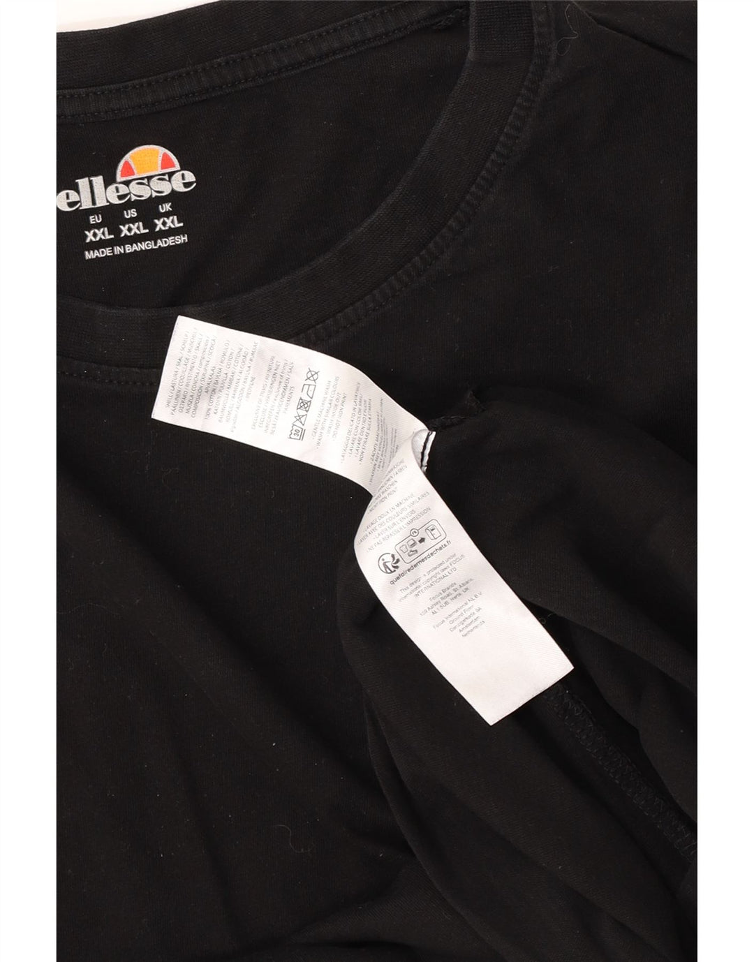 Ellesse T-Shirt Homme Top 2XL Noir Coton