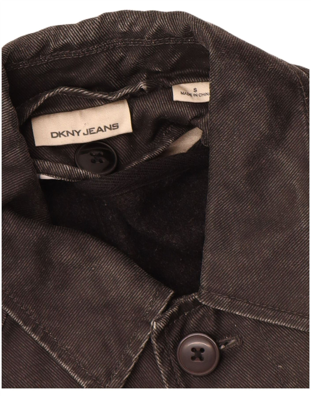 Dkny Manteau en jean pour homme UK 36 Petit Ramie Noir