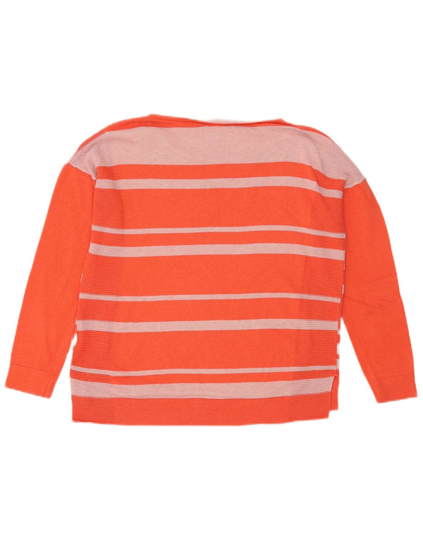 Pull White Stuff à col bateau pour femme UK 10 Small Orange Rayé