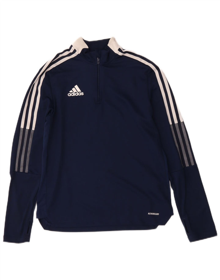 Adidas Haut de Survêtement Aeroready Pull Garçon 13-14 Ans Bleu Marine