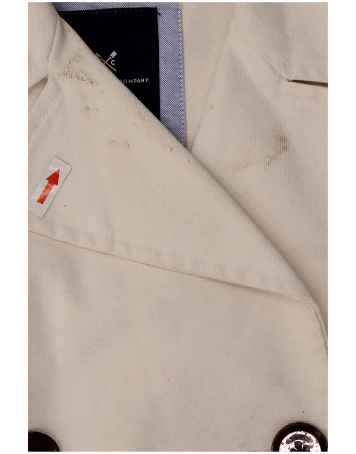 CREW CLOTHING Caban femme UK 16 Grand coton blanc