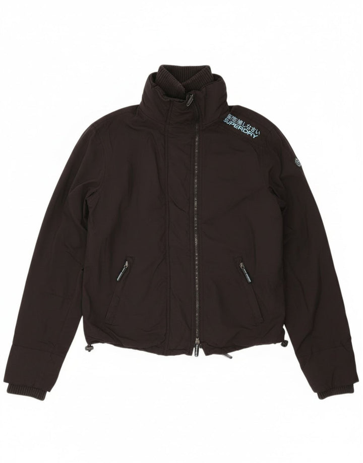 Superdry Veste de pluie graphique pour femme UK 14 Medium Black Nylon