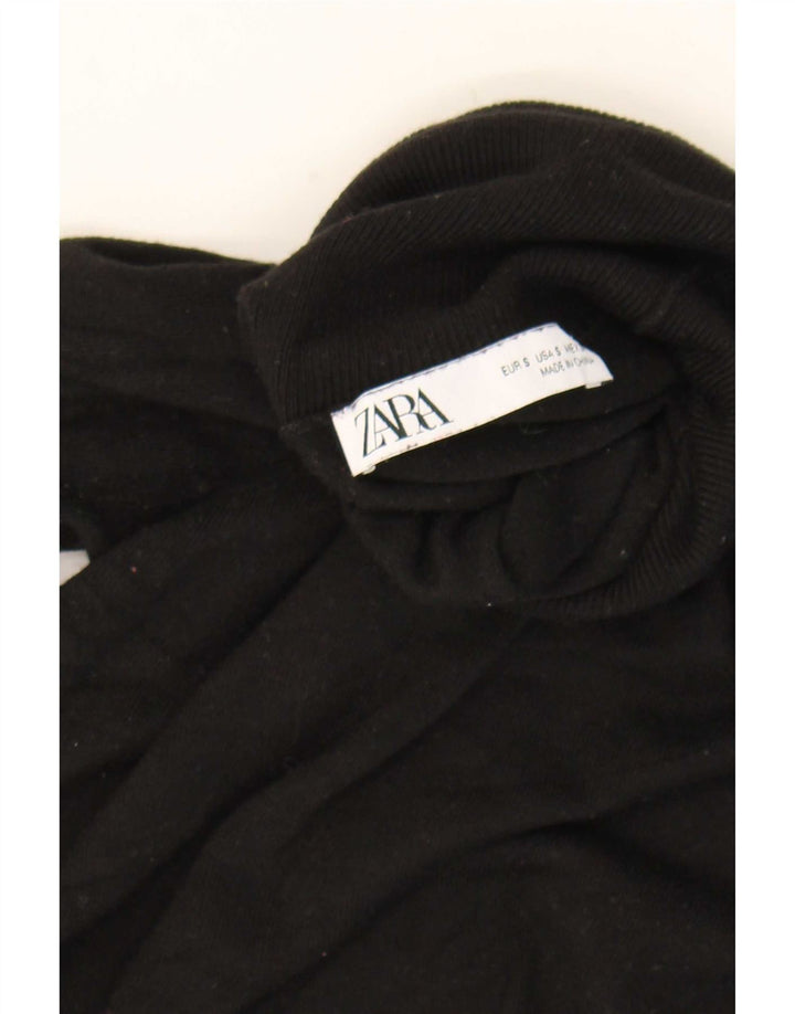 Zara Pull col roulé pour femme UK 10 Petit Noir