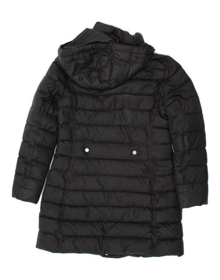 TOMMY HILFIGER Womens Hooded Padded Coat UK 14 Medium Black Nylon Vintage Tommy Hilfiger and Second-Hand Tommy Hilfiger from Messina Hembry 