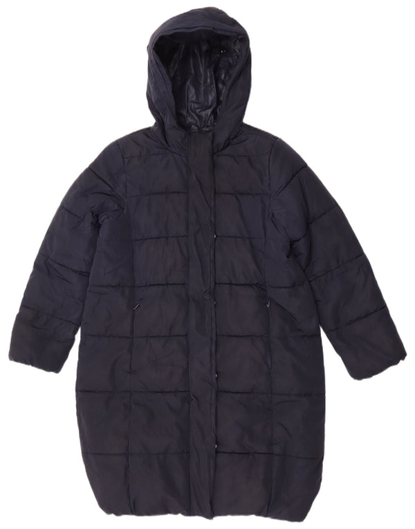 Marks & Spencer Manteau matelassé à capuche pour fille 11-12 ans Bleu marine Polyester