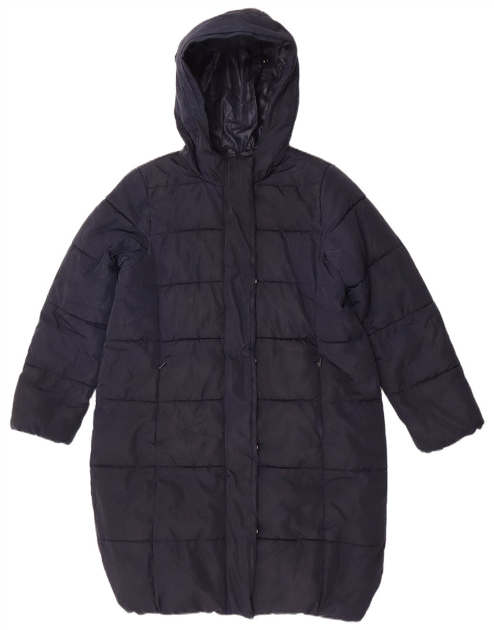 Marks & Spencer Manteau matelassé à capuche pour fille 11-12 ans Bleu marine Polyester