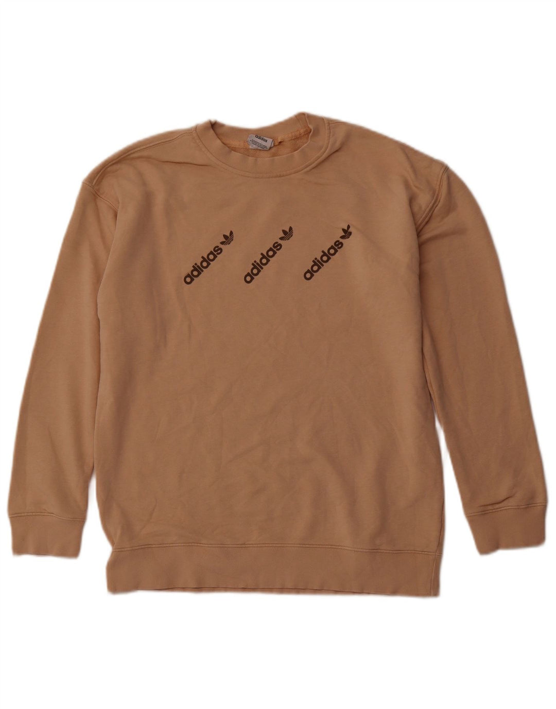 ADIDAS Sweat-Shirt Graphique Homme Marron Moyen Coton Sports