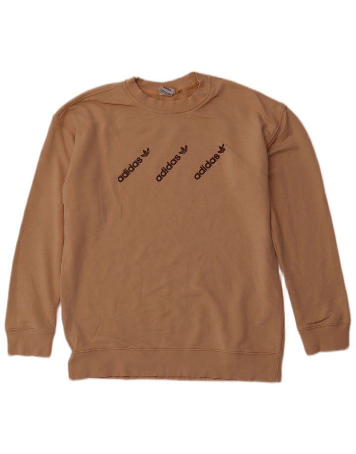 ADIDAS Sweat-Shirt Graphique Homme Marron Moyen Coton Sports