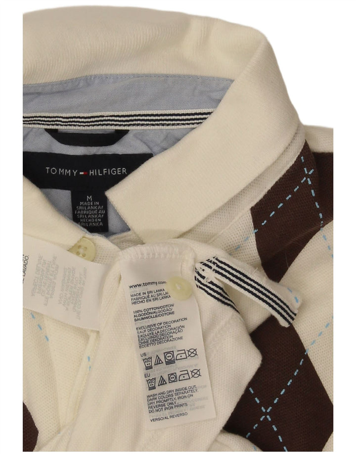 Tommy Hilfiger Polo Homme Blanc Moyen Argyle/Diamant Coton