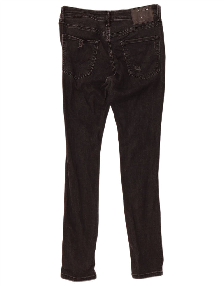 Jack & Jones Jean Skinny Liam Effet Déchiré W30 L30 Homme Noir Coton