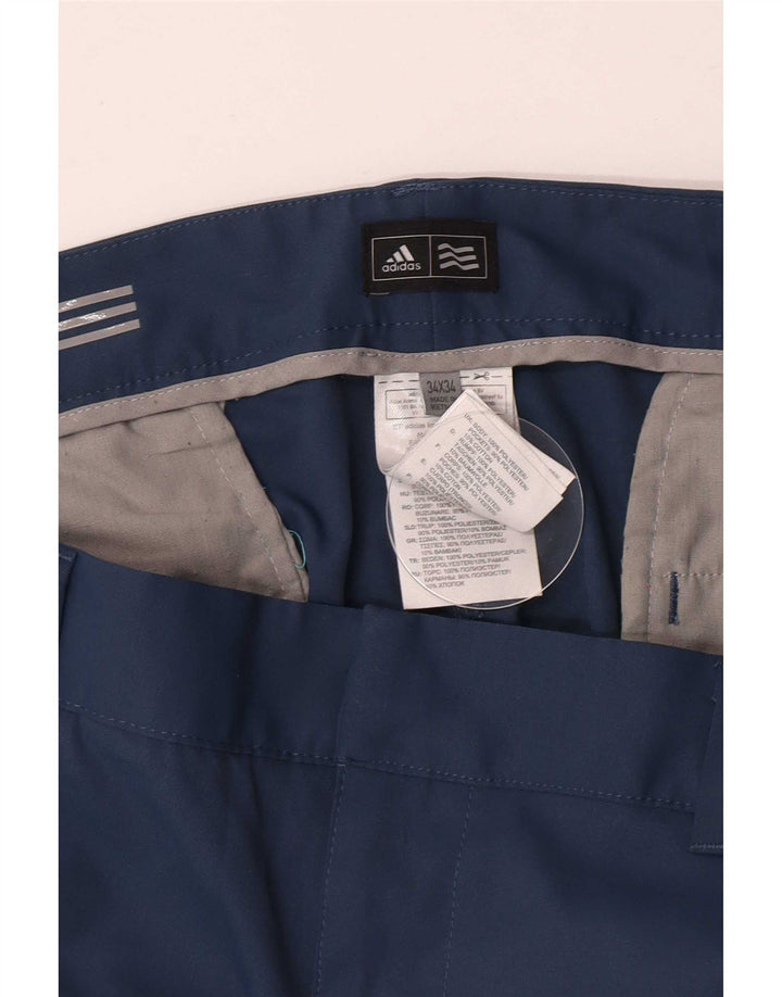 Adidas Pantalon Chino Droit Homme W34 L34 Bleu Polyester