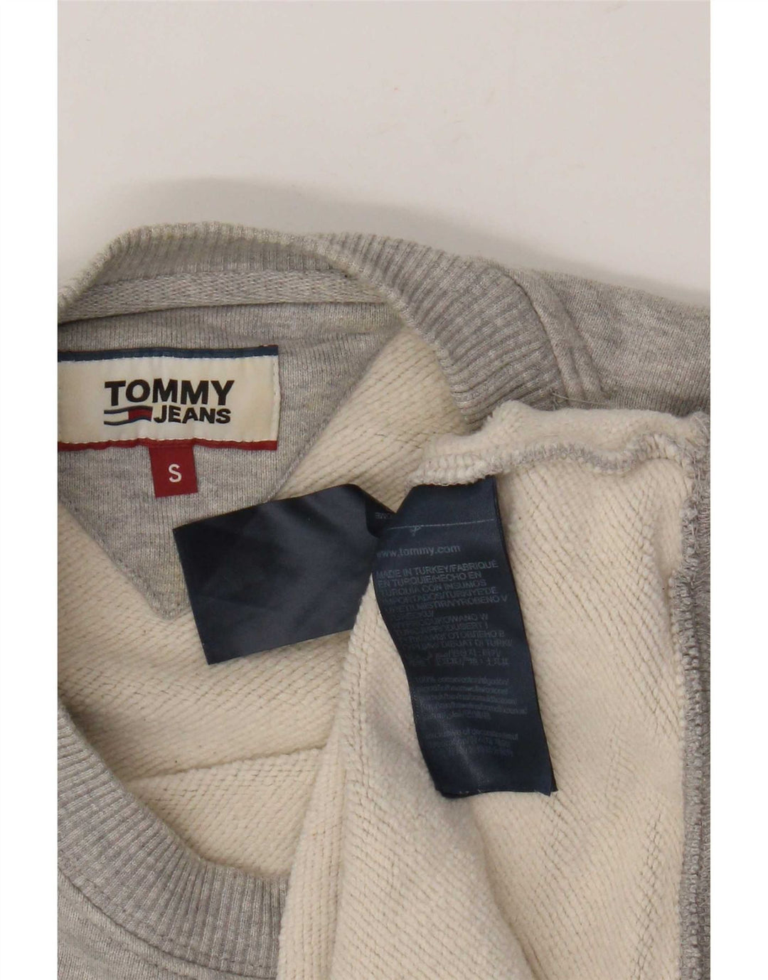 Tommy Hilfiger Sweat-shirt pour homme en coton gris Small