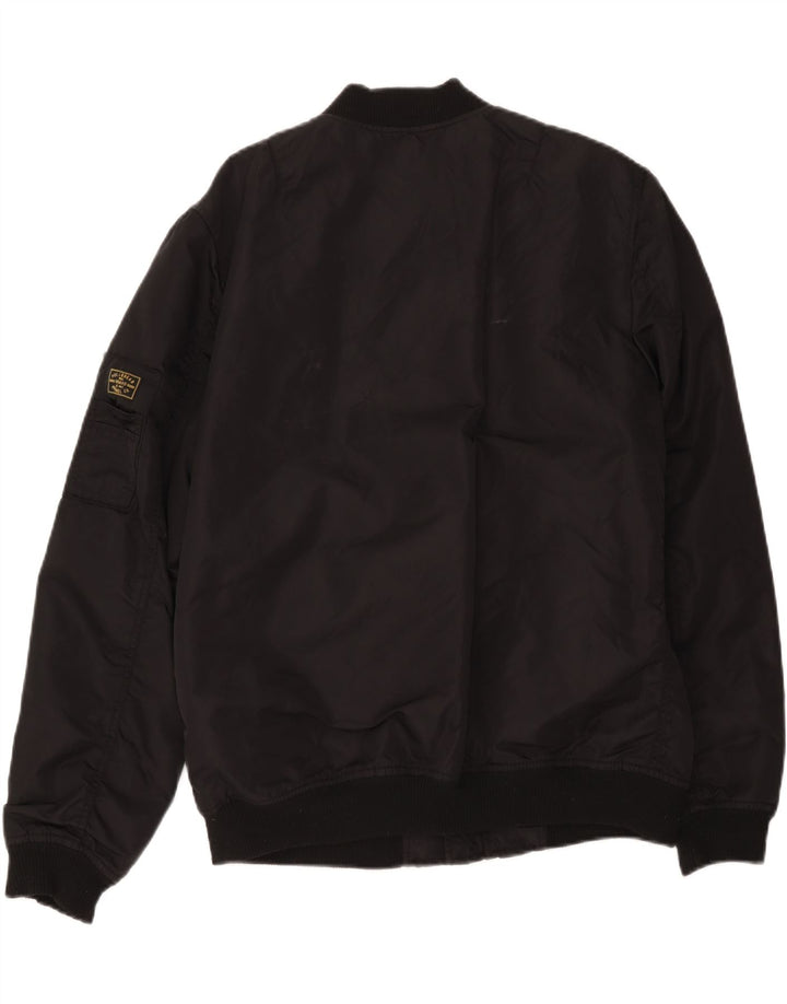 Pull & Bear Veste Bomber Femme UK 18 XL Nylon Noir