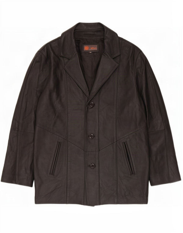 Helium Veste en cuir pour femme UK 16 Large Noir