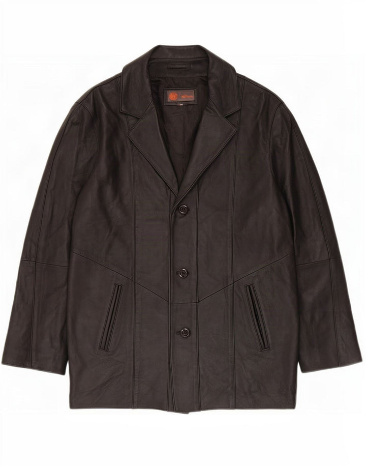 Helium Veste en cuir pour femme UK 16 Large Noir