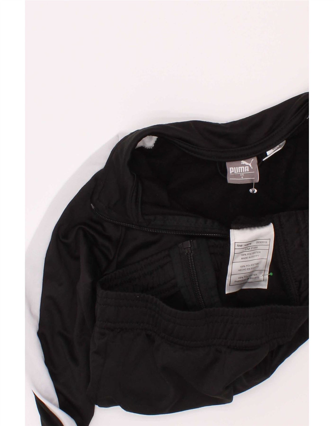 Puma Boys Tracksuit Top Jacket 3-4 Years Black Colourblock Polyester
