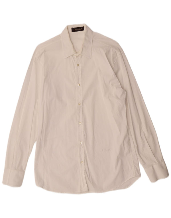TRUSSARDI Chemise Homme Blanc Moyen Coton