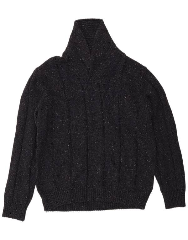 NAUTICA Pull col châle homme XL noir acrylique