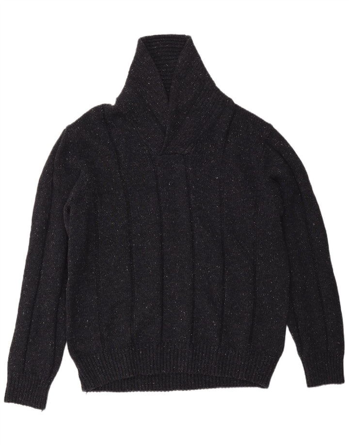 NAUTICA Pull col châle homme XL noir acrylique