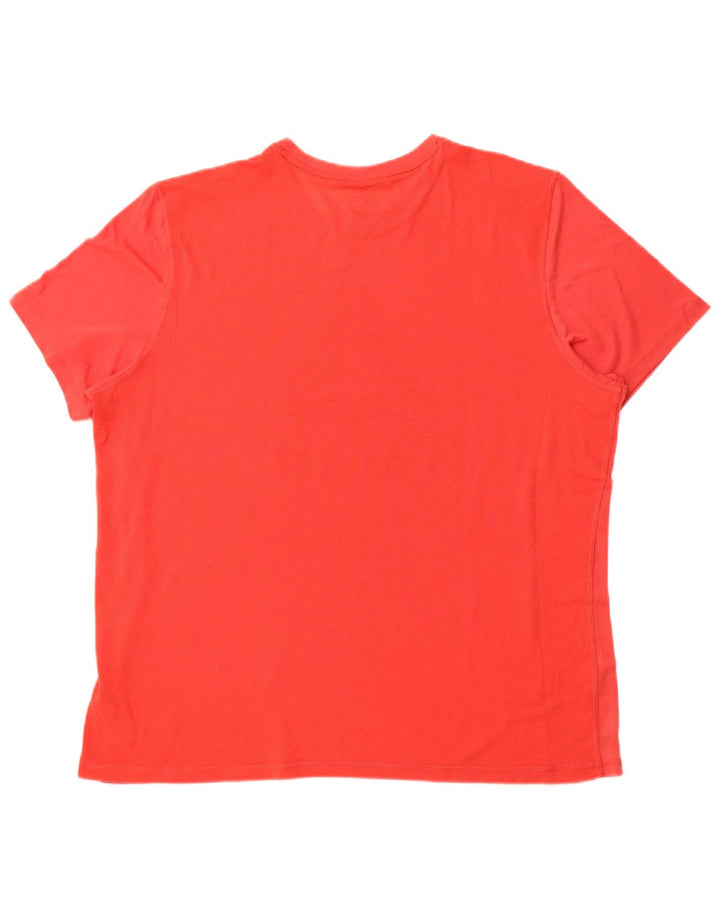 REEBOK T-Shirt Graphique Homme Top XL Rouge Polyester Sports