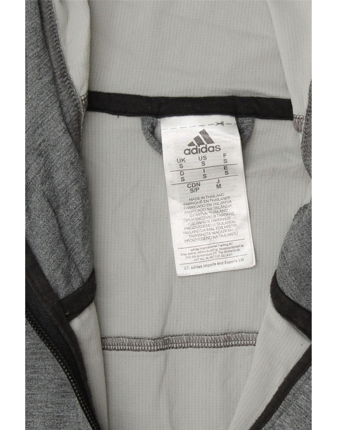 ADIDAS Pull à capuche zippé Climacool Graphic pour homme, petit gris color block