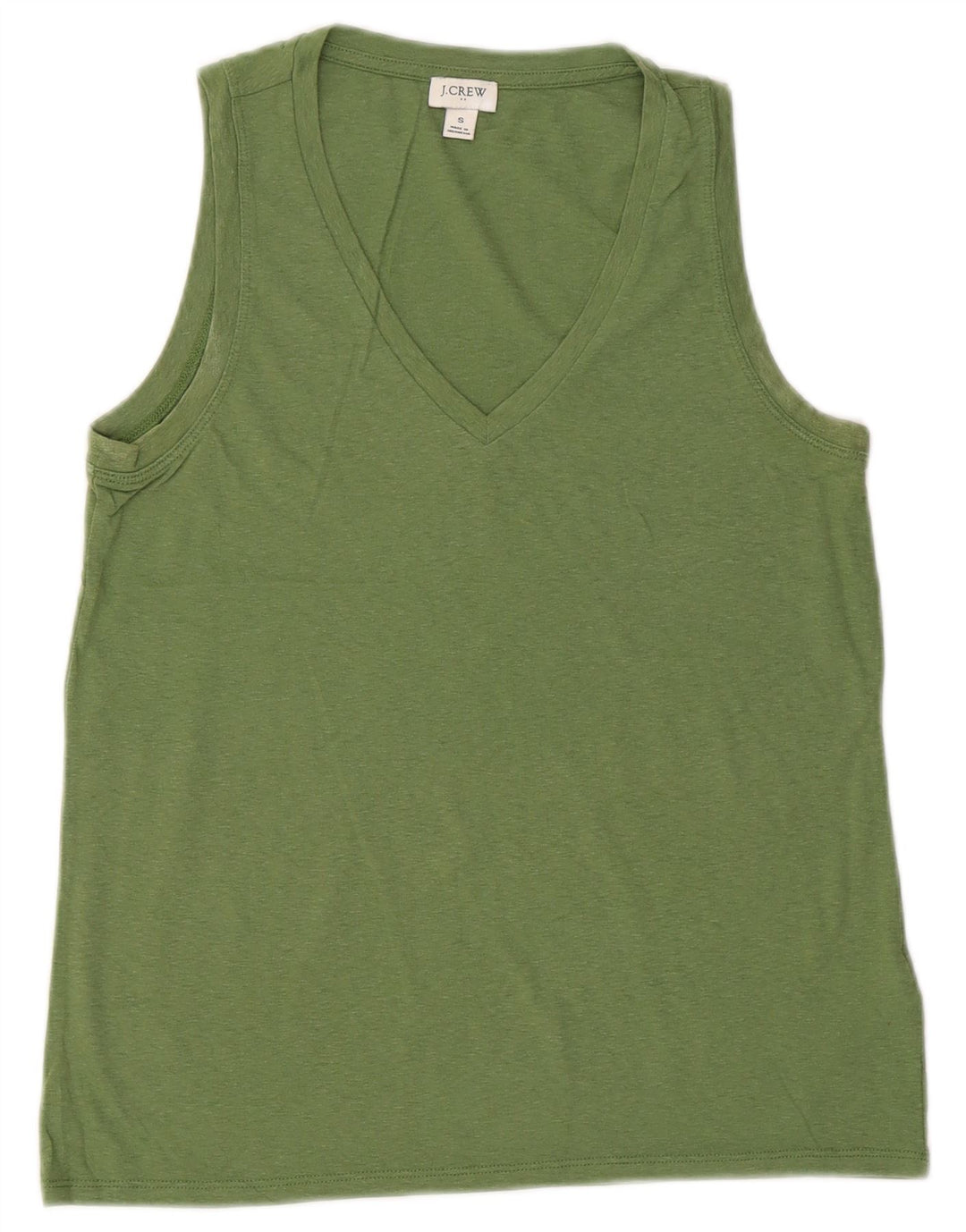 J. CREW Débardeur Femme UK 10 Petit Coton Vert