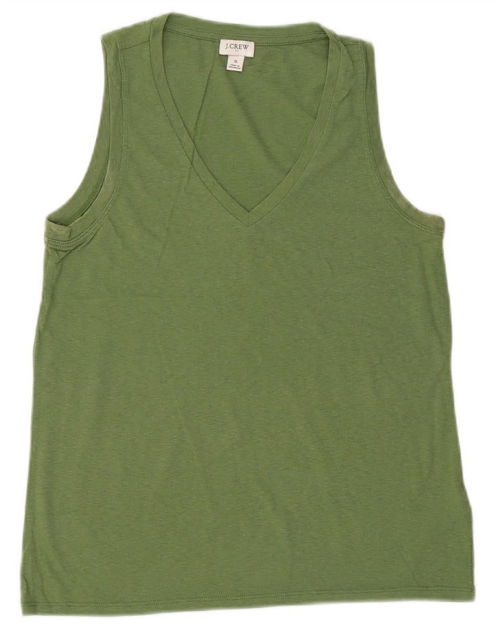 J. CREW Débardeur Femme UK 10 Petit Coton Vert