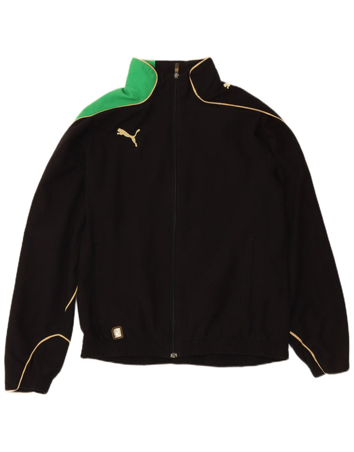 PUMA Veste de Survêtement Homme Noir Moyen Polyester Colorblock