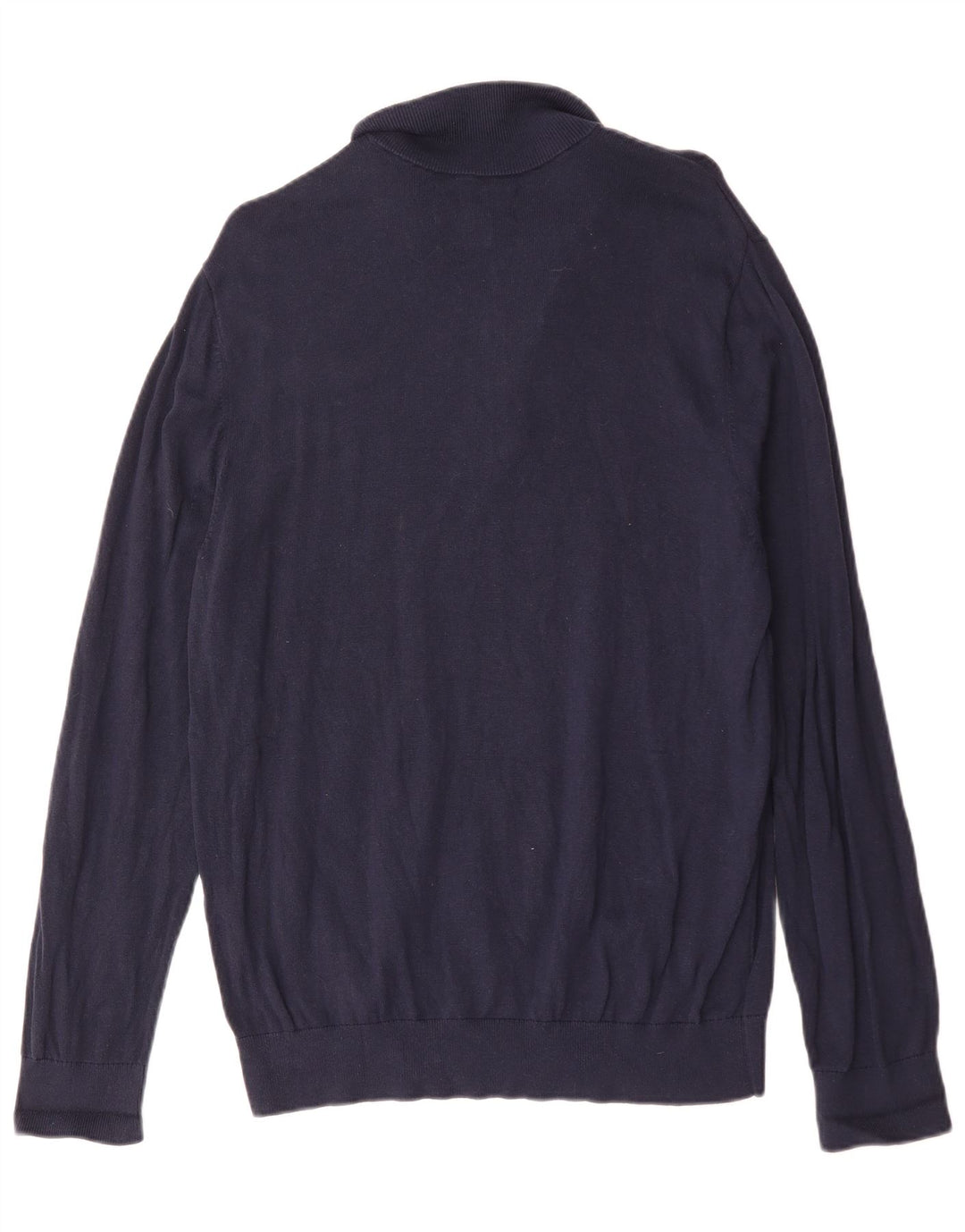 Penguin Pull à col zippé pour homme en coton bleu marine Taille L