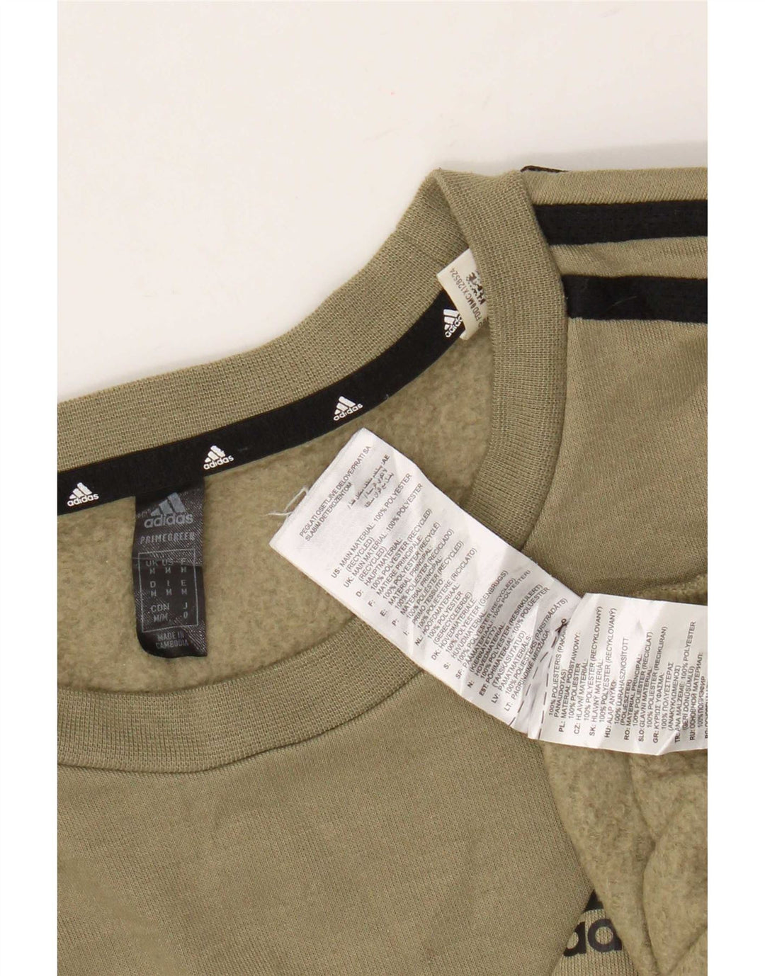 Adidas Pull Primegreen Homme Kaki Moyen Polyester