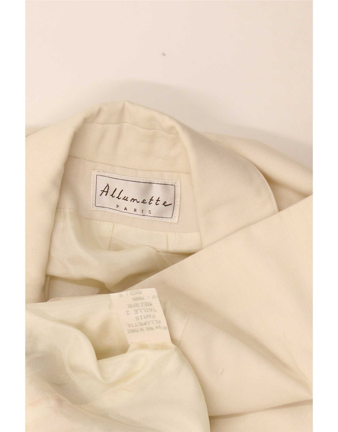 ALLUMETTE AC. Paris Veste Blazer Double Boutonnage Femme UK 12 Beige Moyen