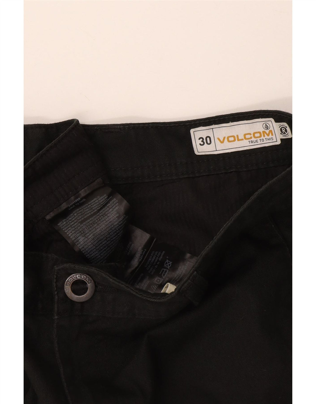 Volcom Short Chino Homme W30 Coton Bleu Marine Moyen