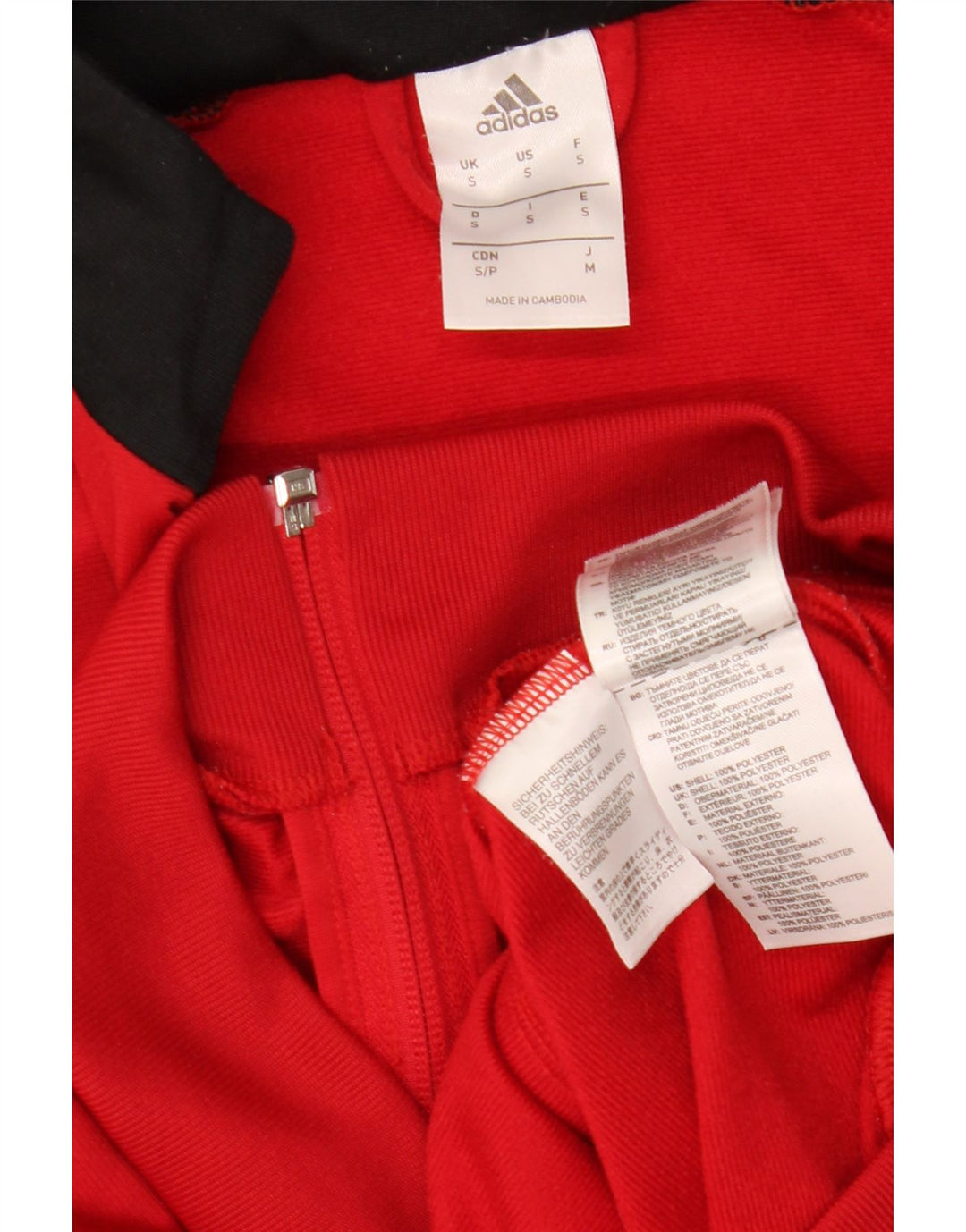 Adidas Veste de survêtement pour homme Petit Rouge Colorblock Polyester