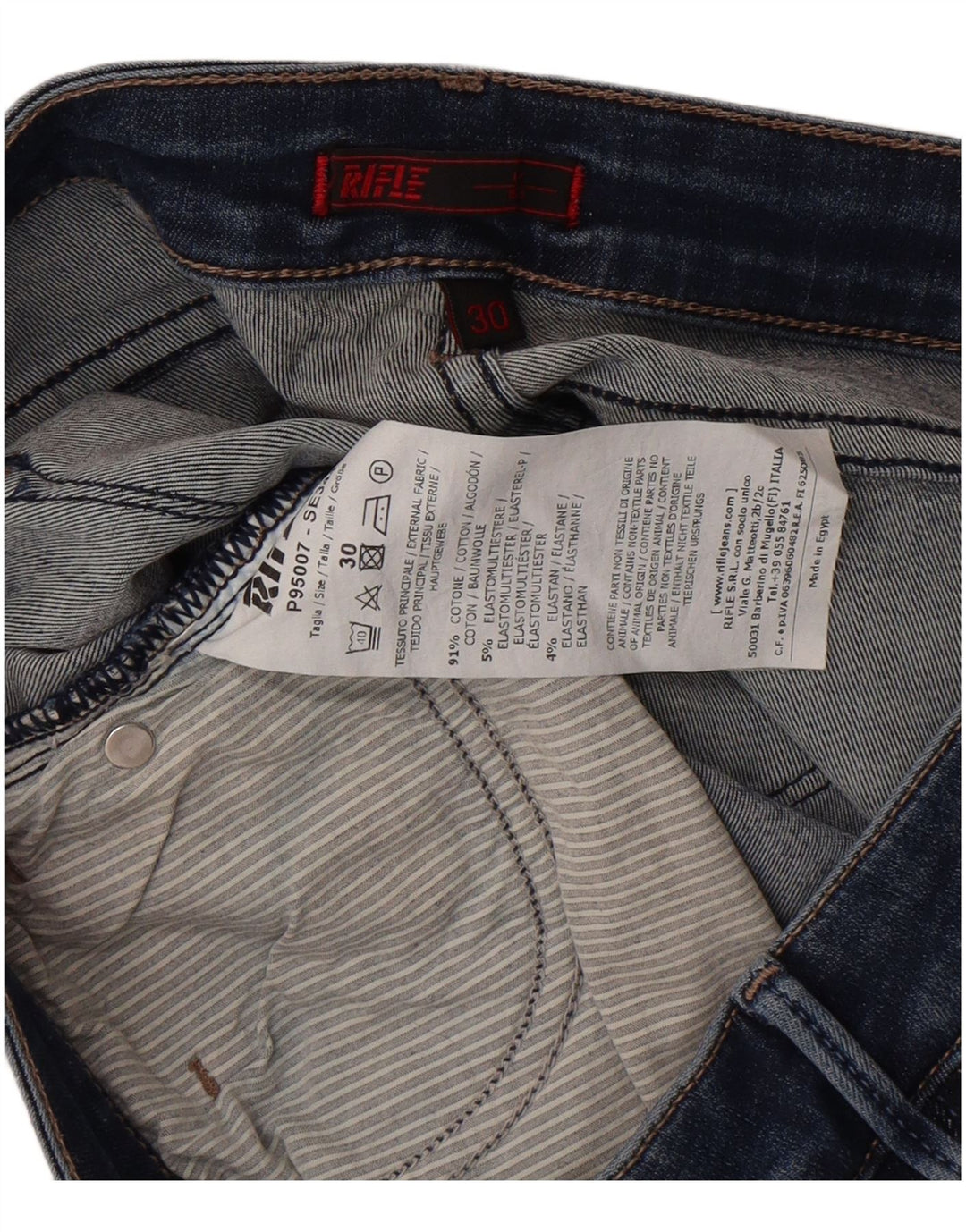 Jean skinny femme Rifle W30 L30 bleu coton