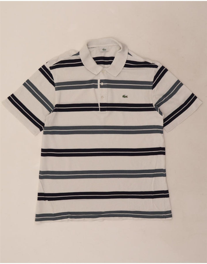 Lacoste Polo Homme Taille 5 Grand Blanc Rayé