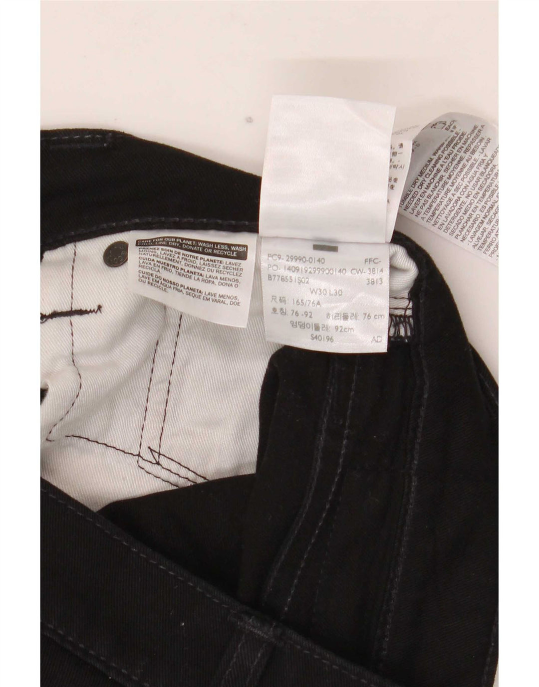Levi's Jean Droit W30 L30 Homme Noir Coton
