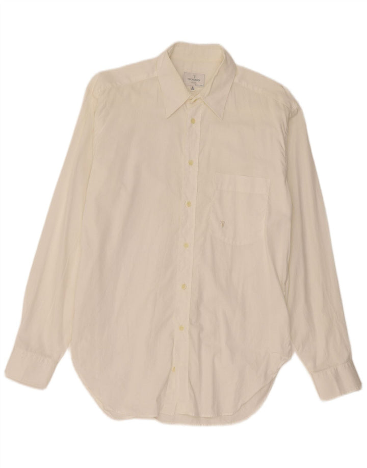Trussardi Chemise Homme Taille 40 15 3/4 Moyen Blanc