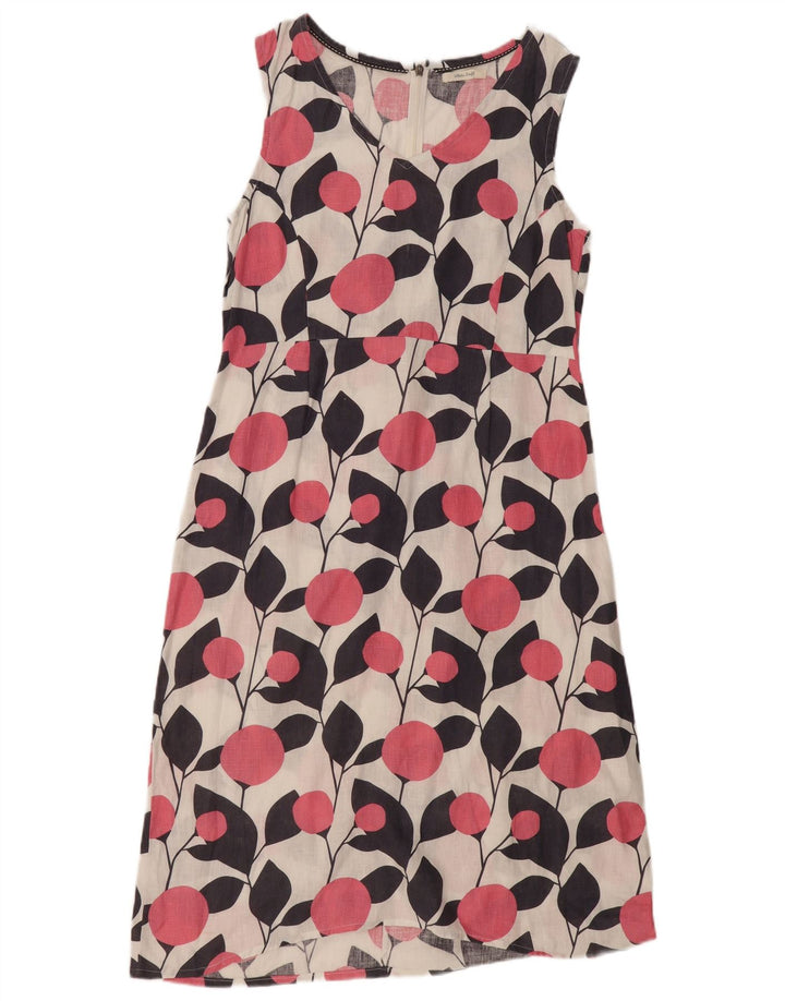 Robe droite sans manches White Stuff pour femme UK 42, motif floral blanc moyen