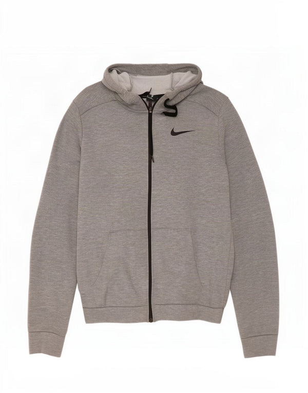 Nike Pull à capuche zippé pour homme Gris moyen Polyester
