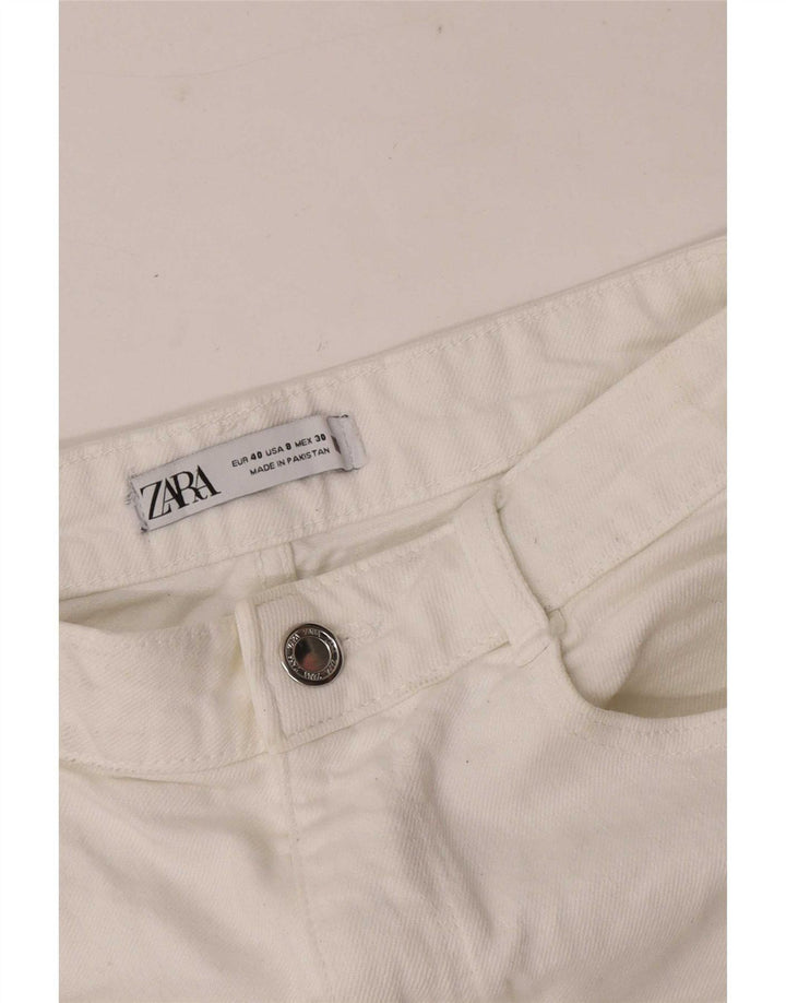 Zara Short en jean pour femme EU 40 Medium W30 Blanc