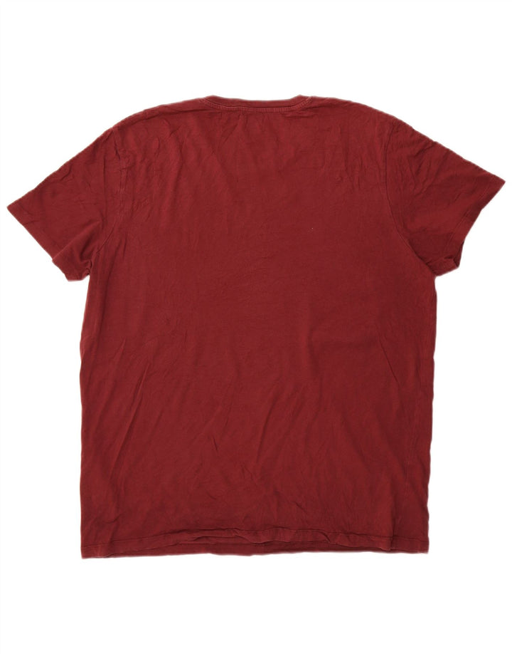 Jack & Jones T-Shirt Graphique Top XL Homme Bordeaux Coton